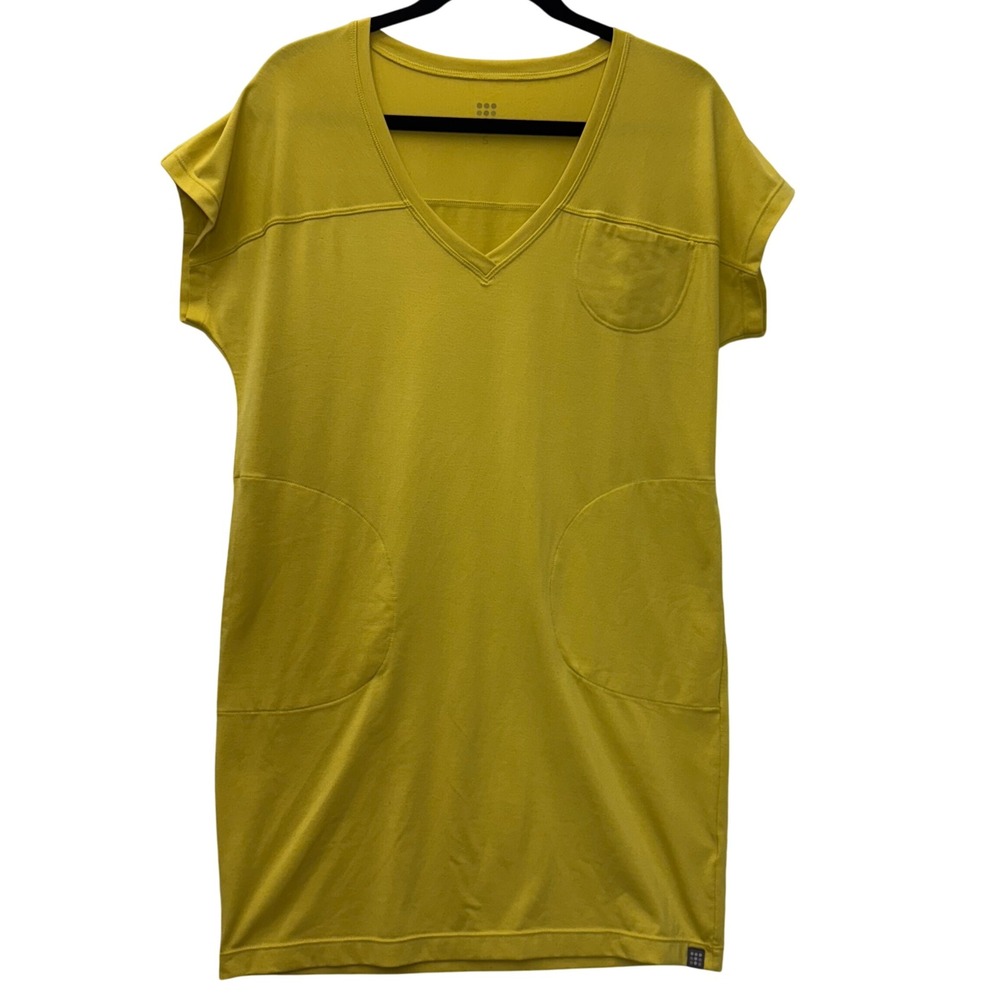 Title Nine Hiolani T-Shirt Dress Women's Small Yellow | Hiking Outdoor Travel